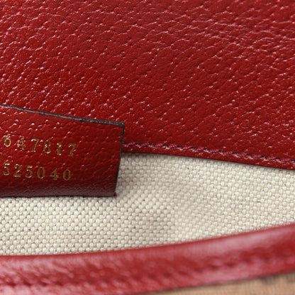 Gucci X DORAEMON Mini Vintage GG Supreme Monogram Web Slim Belt Bag Beige Cherry Red 7 of 9