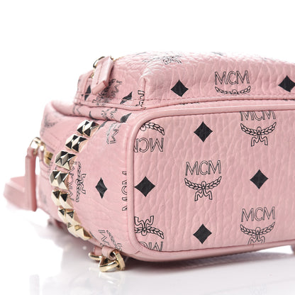 MCM Visetos Side Stud X- Mini Stark Backpack Pink 5 of 10