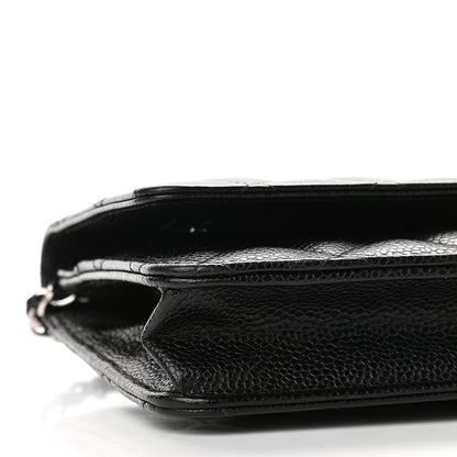 Chanel Caviar Quilted Wallet On Chain WOC Black 9 of 10