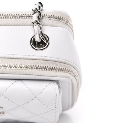 Chanel Lambskin Quilted Small Pocket Box Camera Case White 12 of 13