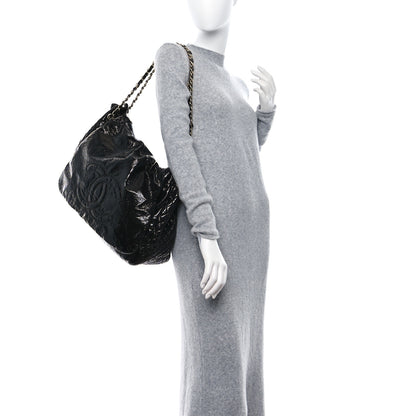 Chanel Vinyl XXL Rock and Chain Flap Black 2 of 9