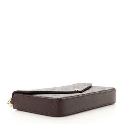 Louis Vuitton Empreinte Pochette Felicie Chain Wallet Chocolate 5 of 16