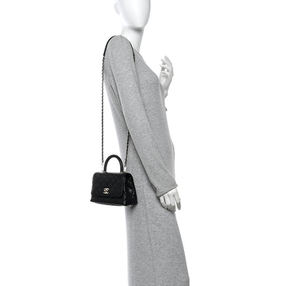 Chanel Caviar Quilted Extra Mini Coco Handle Flap Black 2 of 12