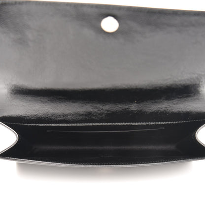 Saint Laurent Textured Patent Monogram Large Belle De Jour Clutch Black 5 of 6