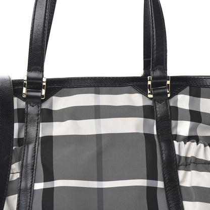 Burberry Nylon Beat Check Diaper Bag Black 9 of 9