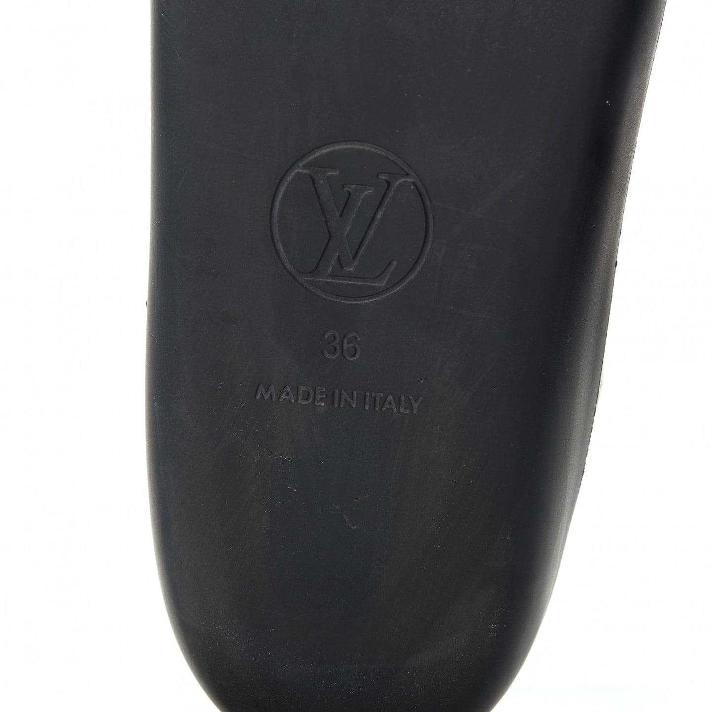 Monogram Sunbath Flat Mule Sandals 36 Black