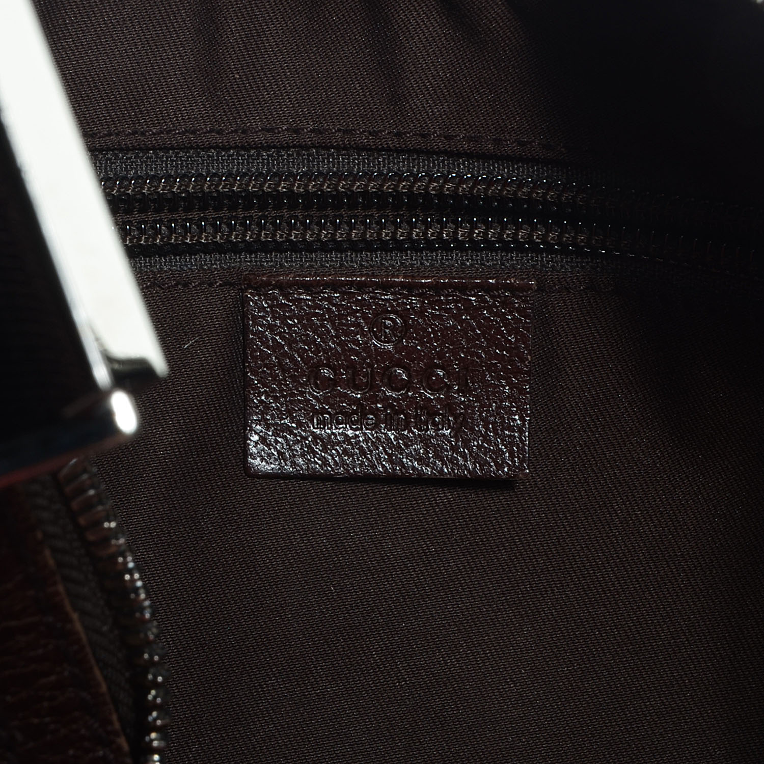 Gucci Monogram Medium Half Moon Hobo Dark Brown 6 of 8