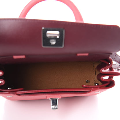 MCM Grained Calfskin Small Milla Crossbody Marigold Orange Burgundy 5 of 8