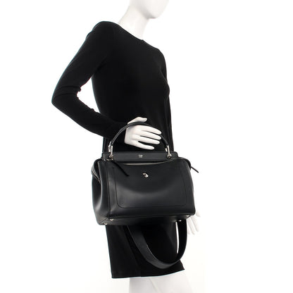 Fendi Vitello Baltico Dolce DotCom Satchel Black 2 of 10