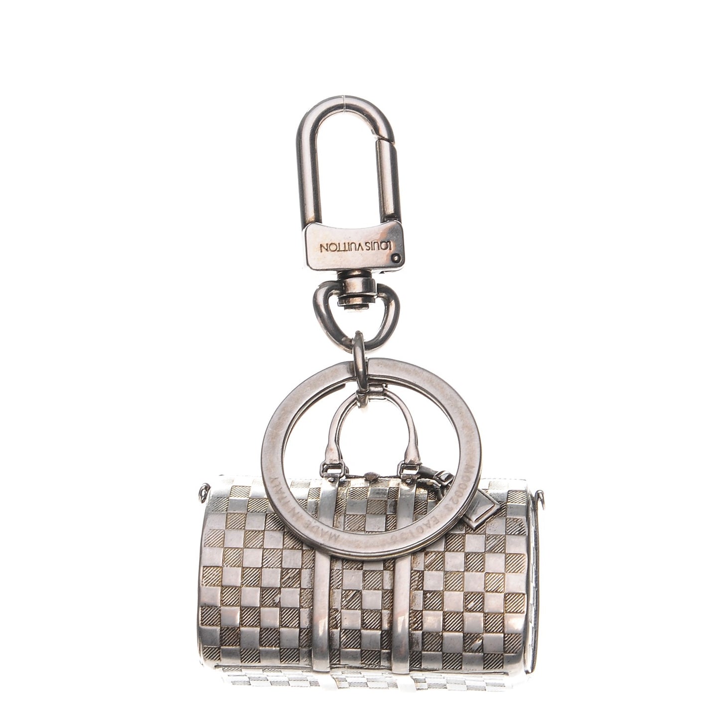 Brushed Palladium The Keepall Key Holder Bag Charm