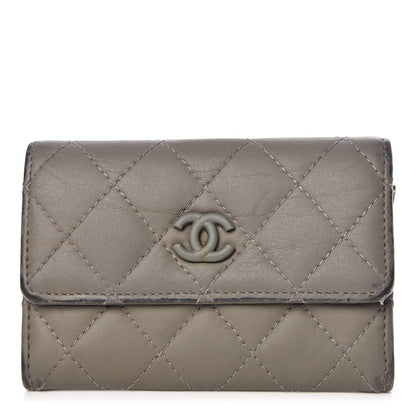 Chanel Lambskin Quilted CC Card Holder Green 1 of 16