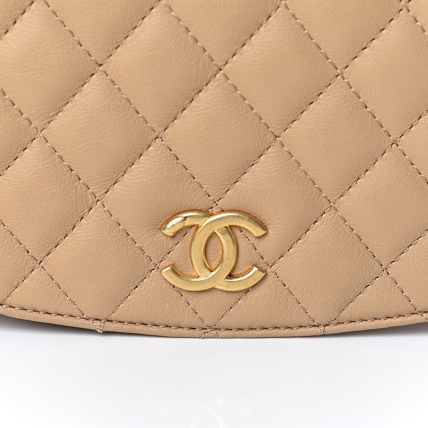 Chanel Calfskin Quilted Messenger Flap Beige 10 of 13
