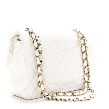 Chanel Caviar Quilted Medium Double Flap White 3 of 11