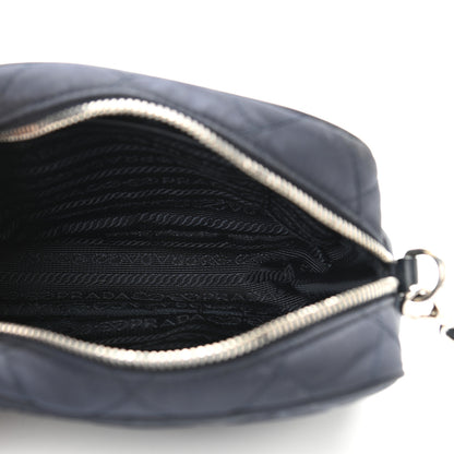 Prada Nylon Tessuto Impuntu Quilted Crossbody Bag Baltico 4 of 10