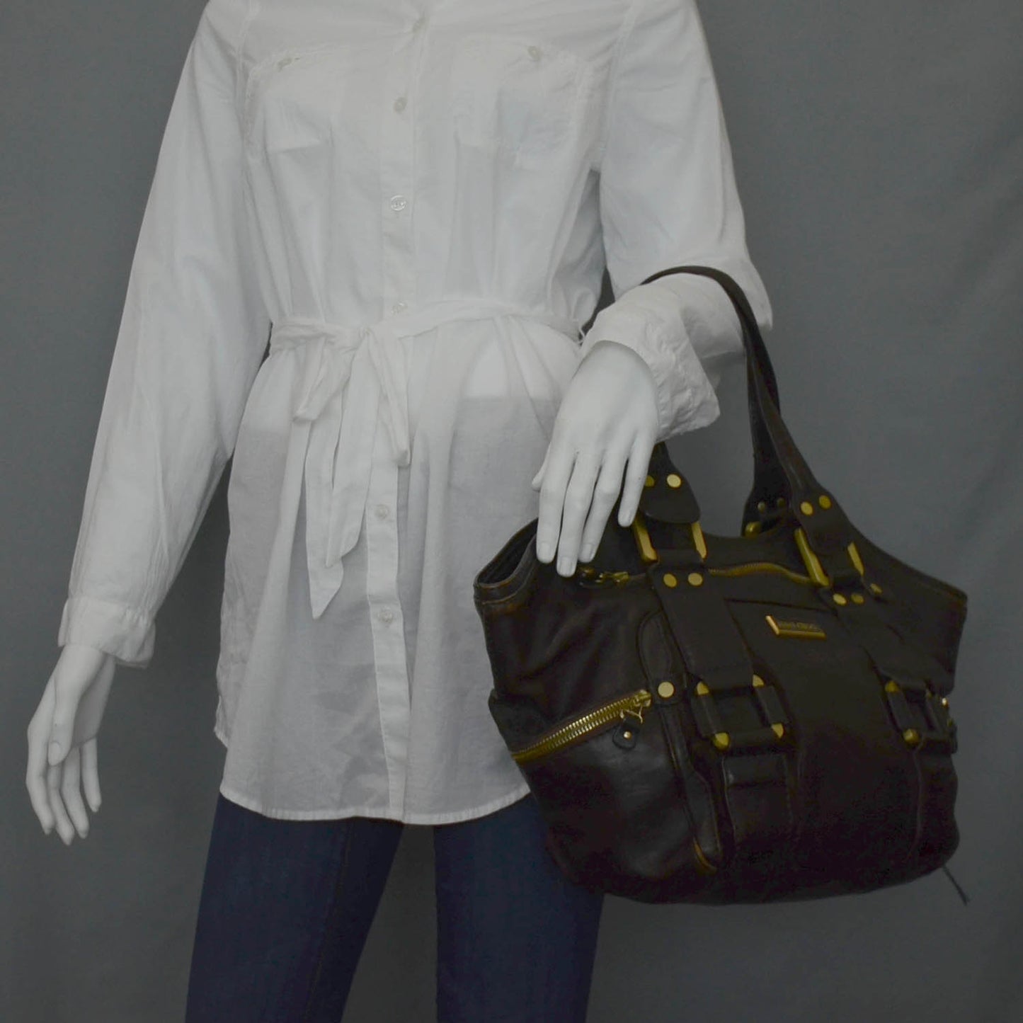 Leather Suede Marcia Coffee Brown