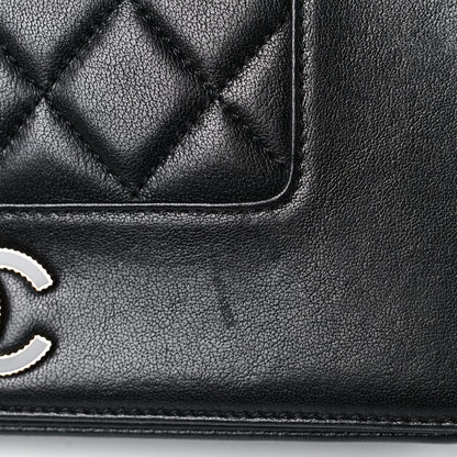 Chanel Sheepskin Quilted Medium Vintage Mademoiselle Flap Black 22 of 24