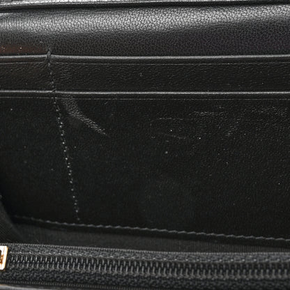 Chanel Shiny Lambskin Ribbon Quilted Clutch With Chain Black 12 of 12