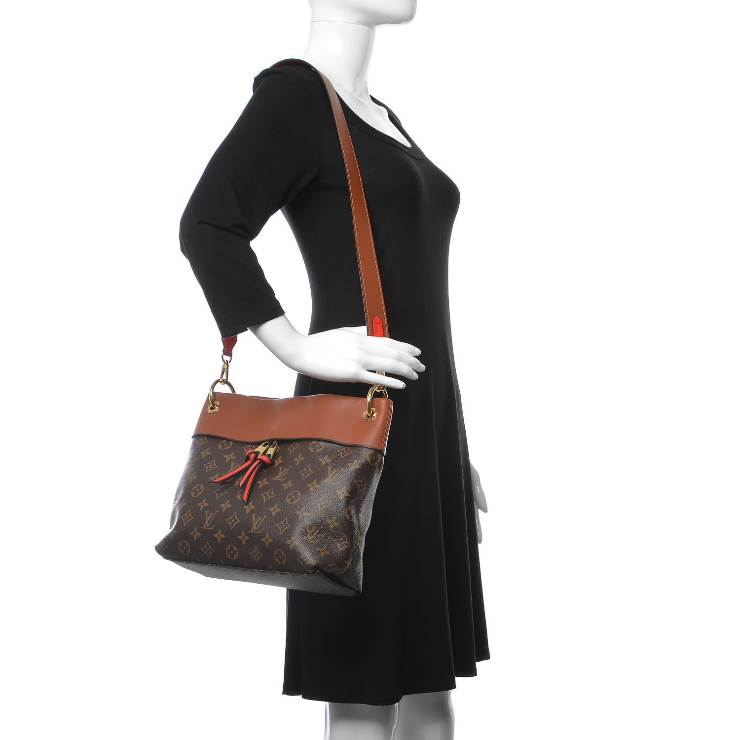 Louis Vuitton Monogram Tuileries Besace Caramel Rouge 2 of 9