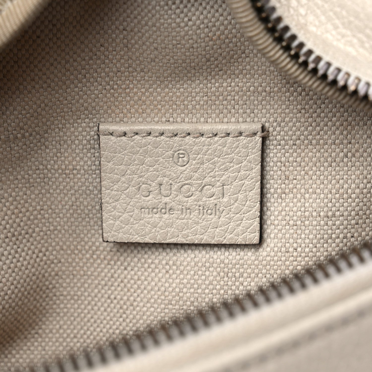Gucci Grained Calfskin Small Logo Belt Bag White 6 of 9