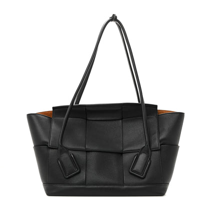 Bottega Veneta Grained Calfskin Maxi Intrecciato Medium Arco Black 1 of 13