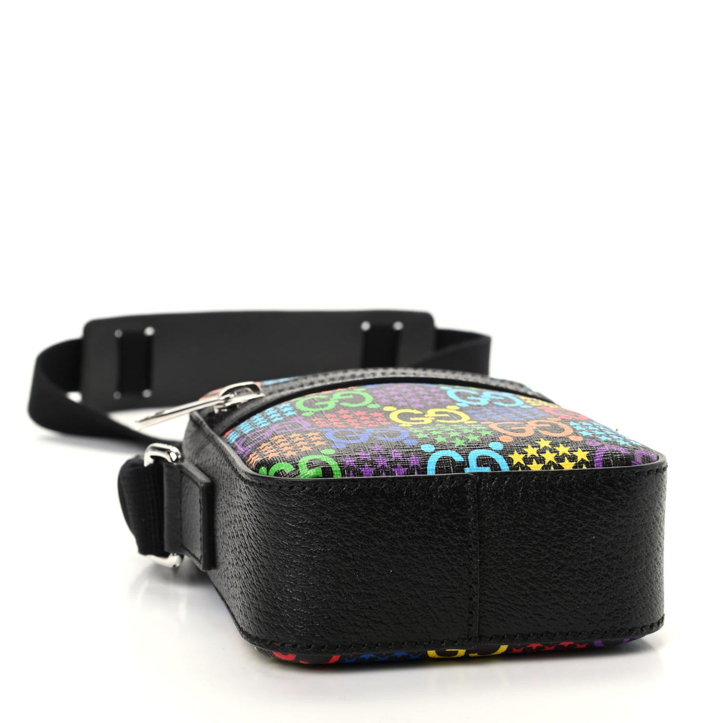 GG Supreme Monogram Psychedelic Messenger Bag Black