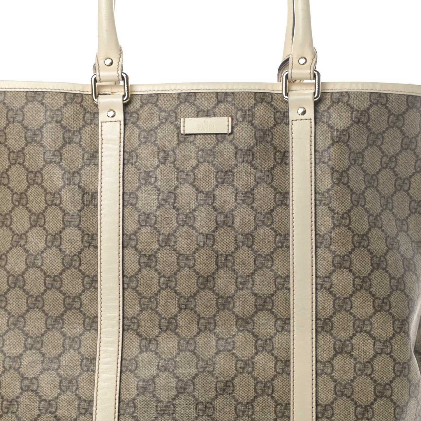 GG Plus Monogram Joy Vertical Tote Off White