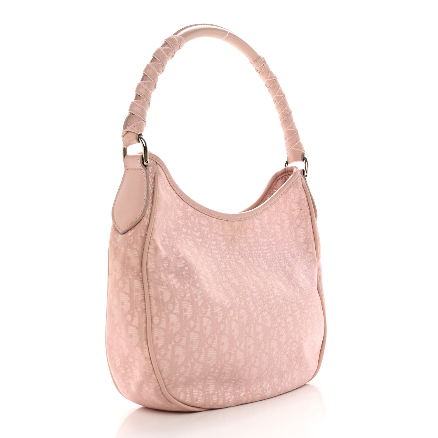 Christian Dior Nylon Monogram Lovely Hobo Rose Clair 3 of 23