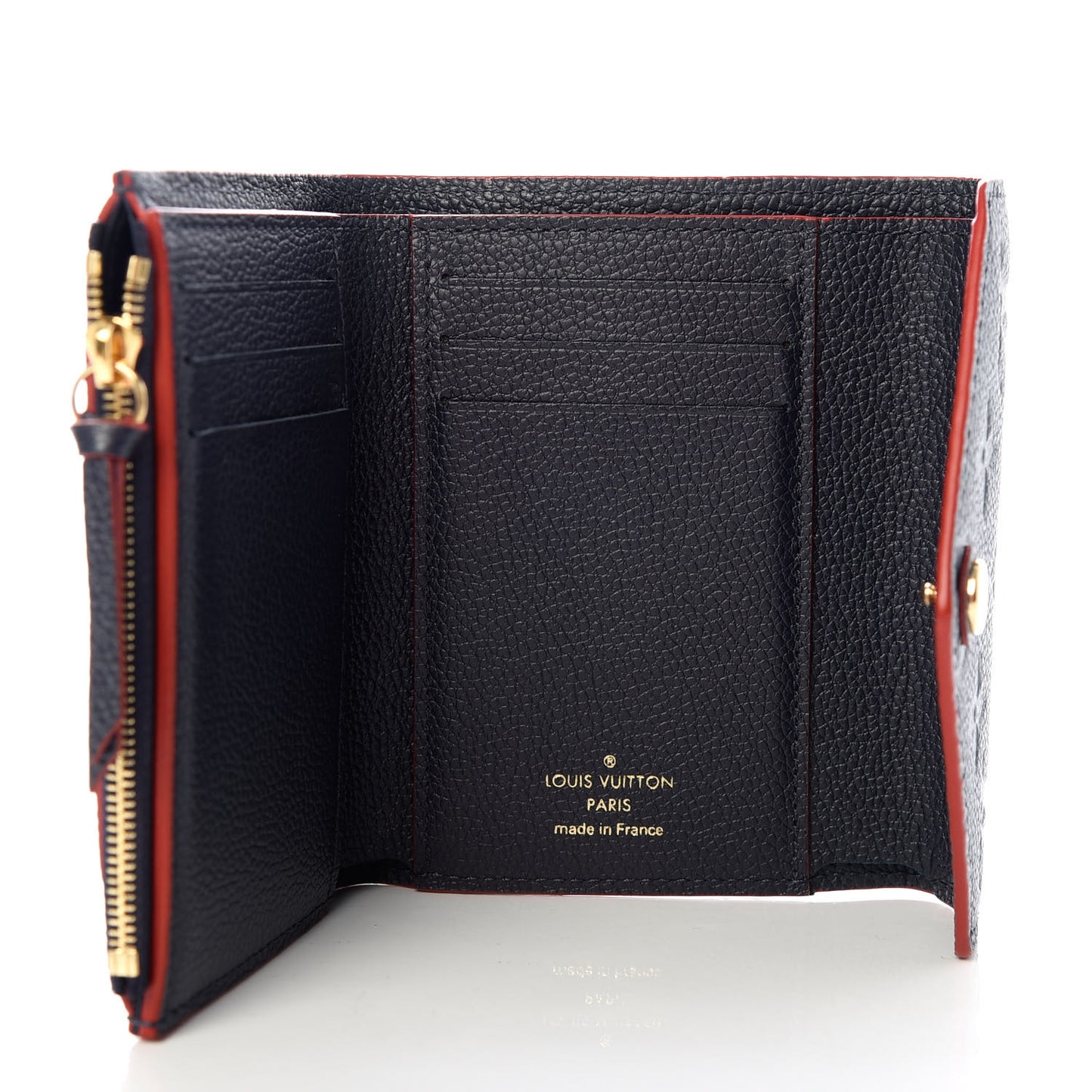 Empreinte Victorine Wallet Marine Rouge