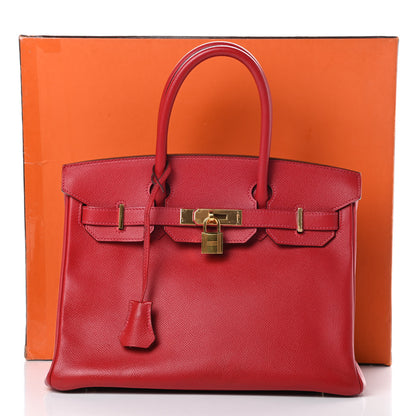 Hermes Epsom Birkin 30 Rouge Casaque 40 of 40