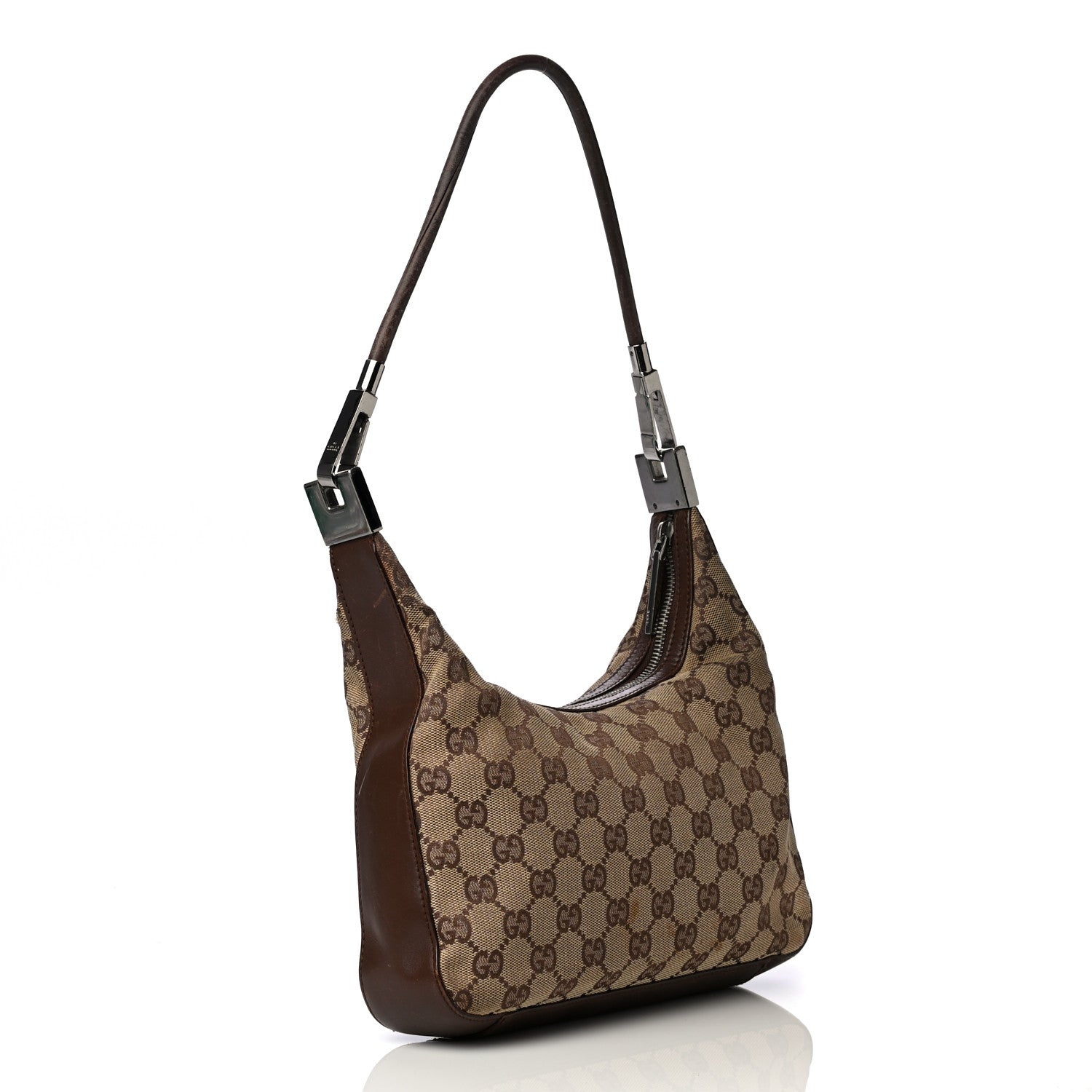 Gucci Monogram GG Small Clasp Hobo Brown 3 of 16