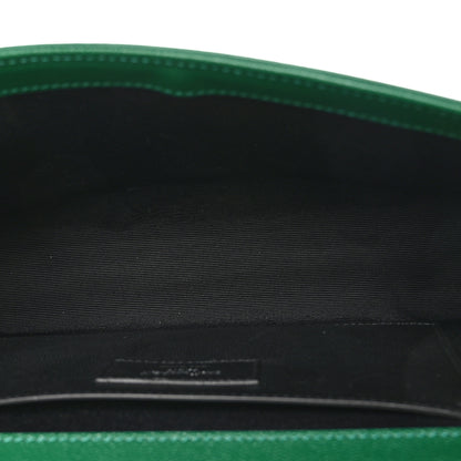 Saint Laurent Grain De Poudre Medium Classic Monogram Kate Satchel Brilliant Grass 5 of 10