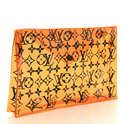 Louis Vuitton PVC Monogram Printed Envelope Pouch Orange 4 of 6