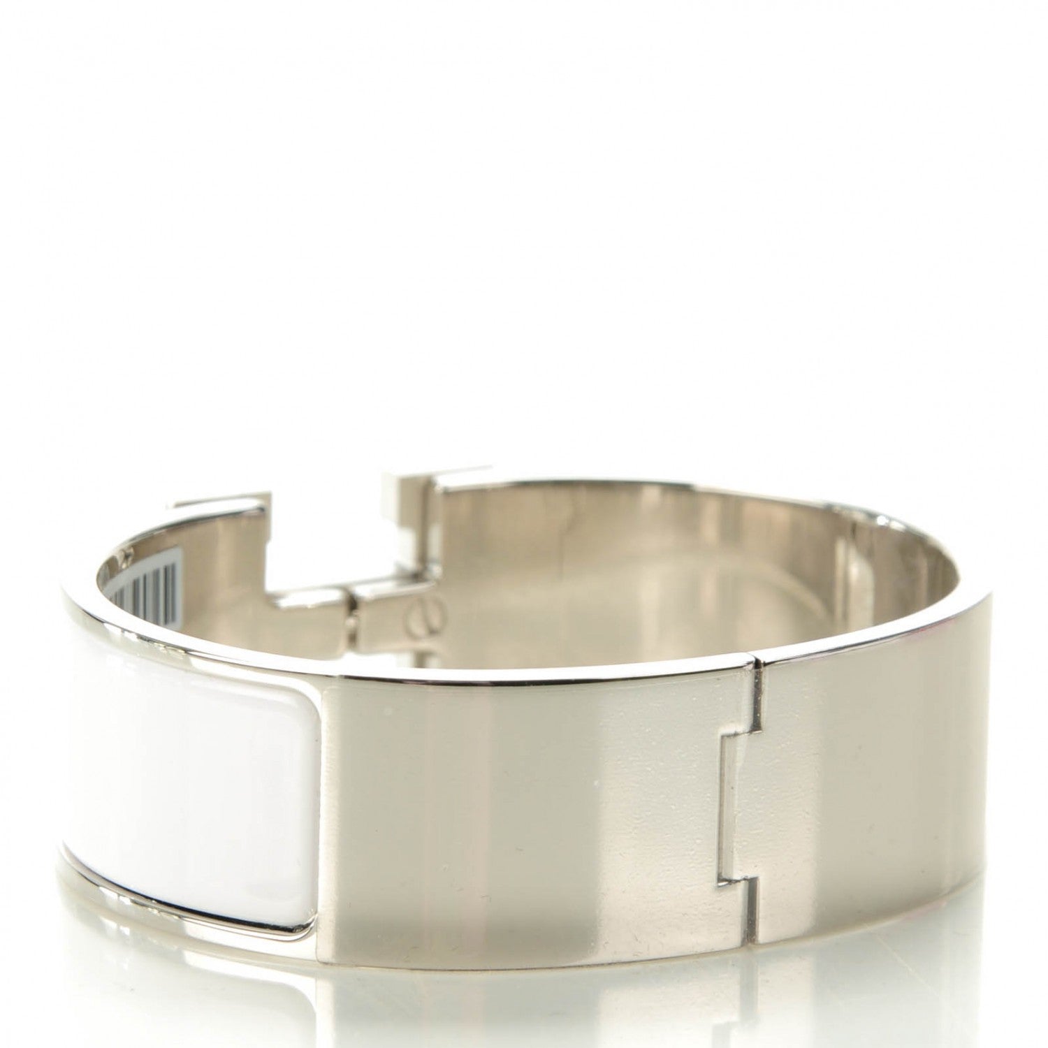 Hermes Enamel Wide Clic Clac H Bracelet GM White 3 of 5