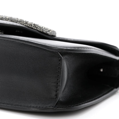 Valentino Garavani Calfskin Crystal Vlogo Small Loco Shoulder Bag Black 11 of 11