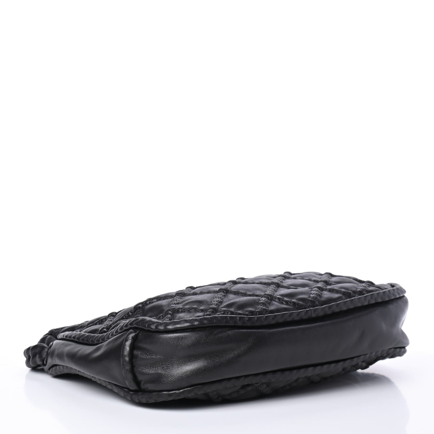 Chanel Quilted Lambskin Hidden Chain Hobo Black 3 of 4