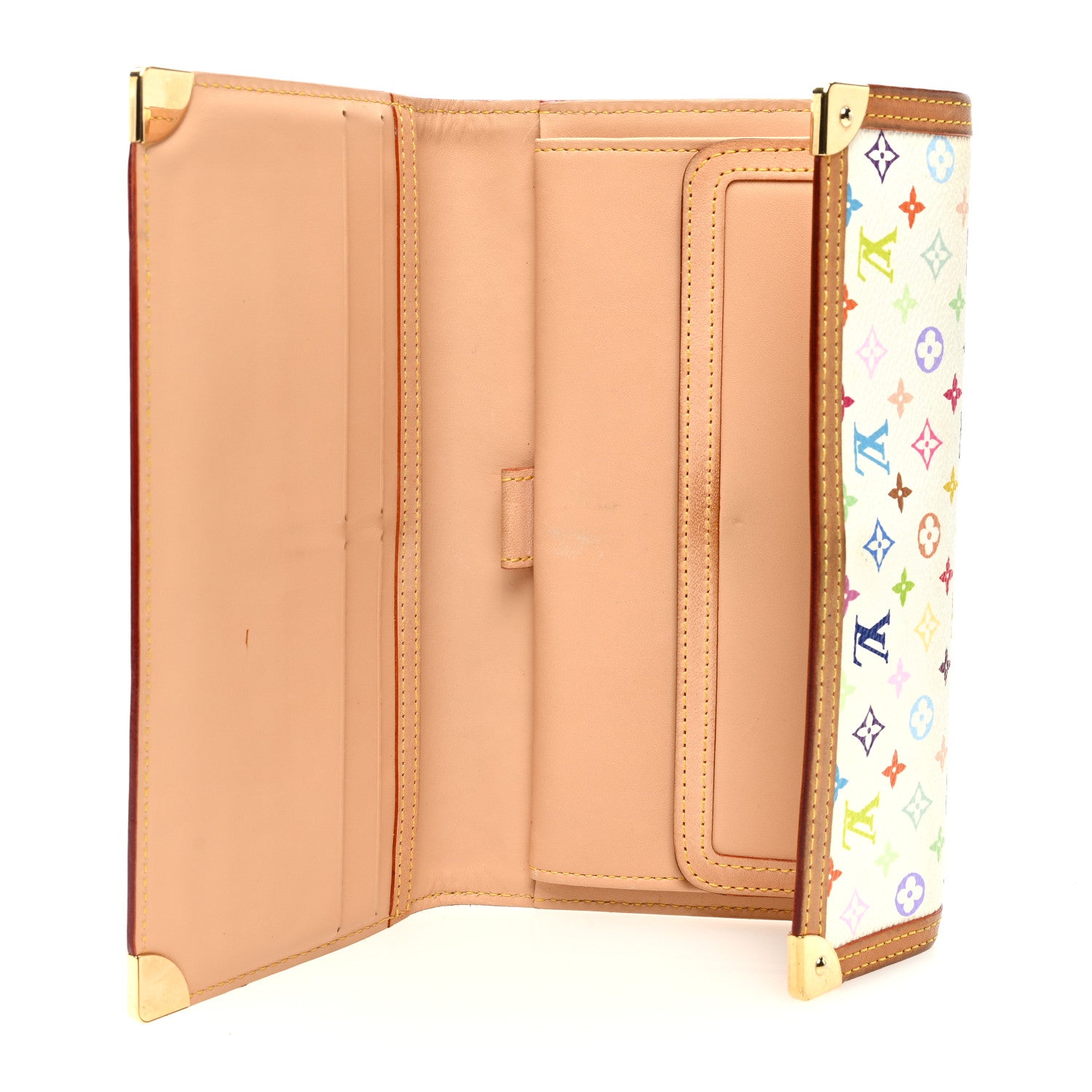 Louis Vuitton Monogram Multicolor Porte Tresor International Wallet White 5 of 10