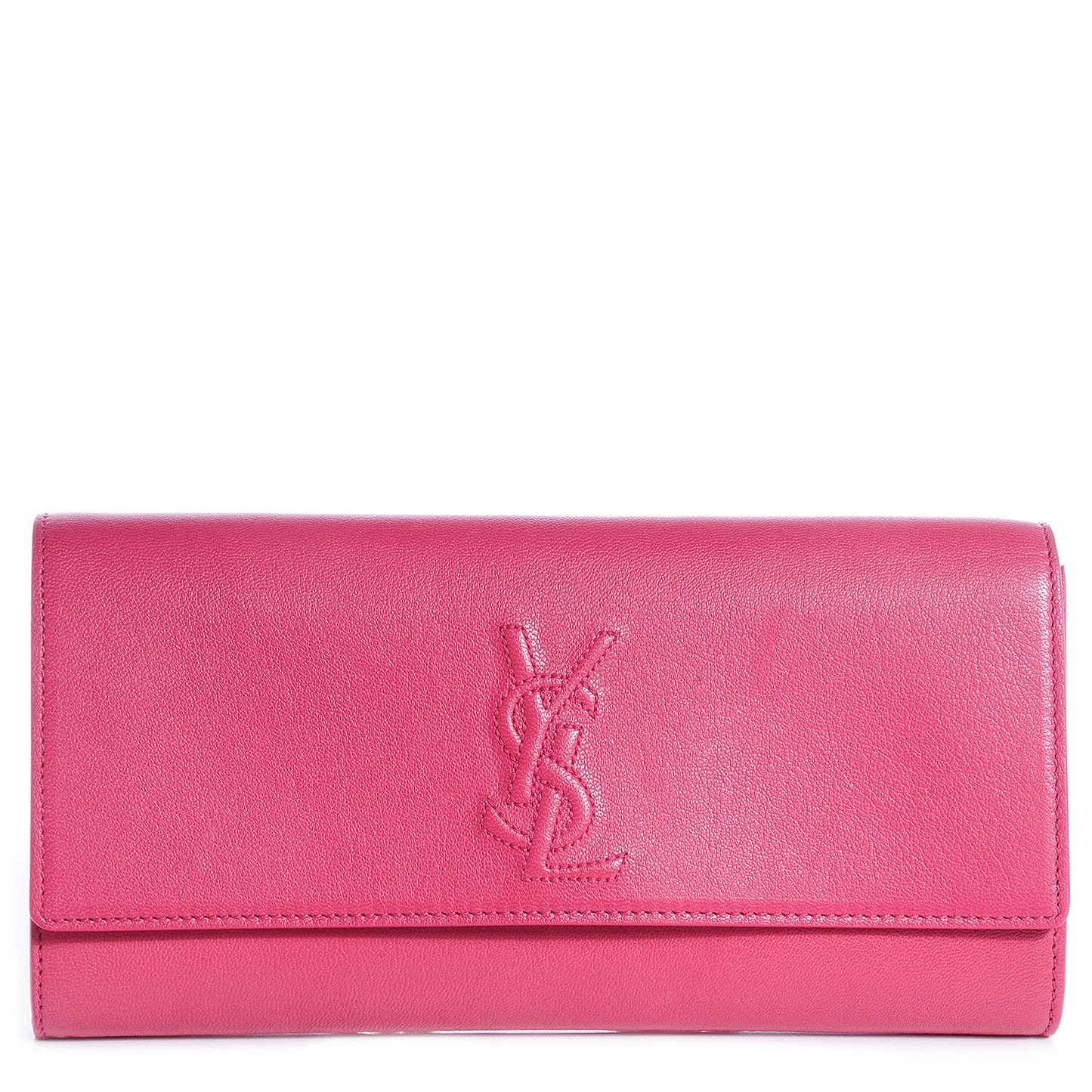 Goatskin Small Belle de Jour Clutch Fuchsia