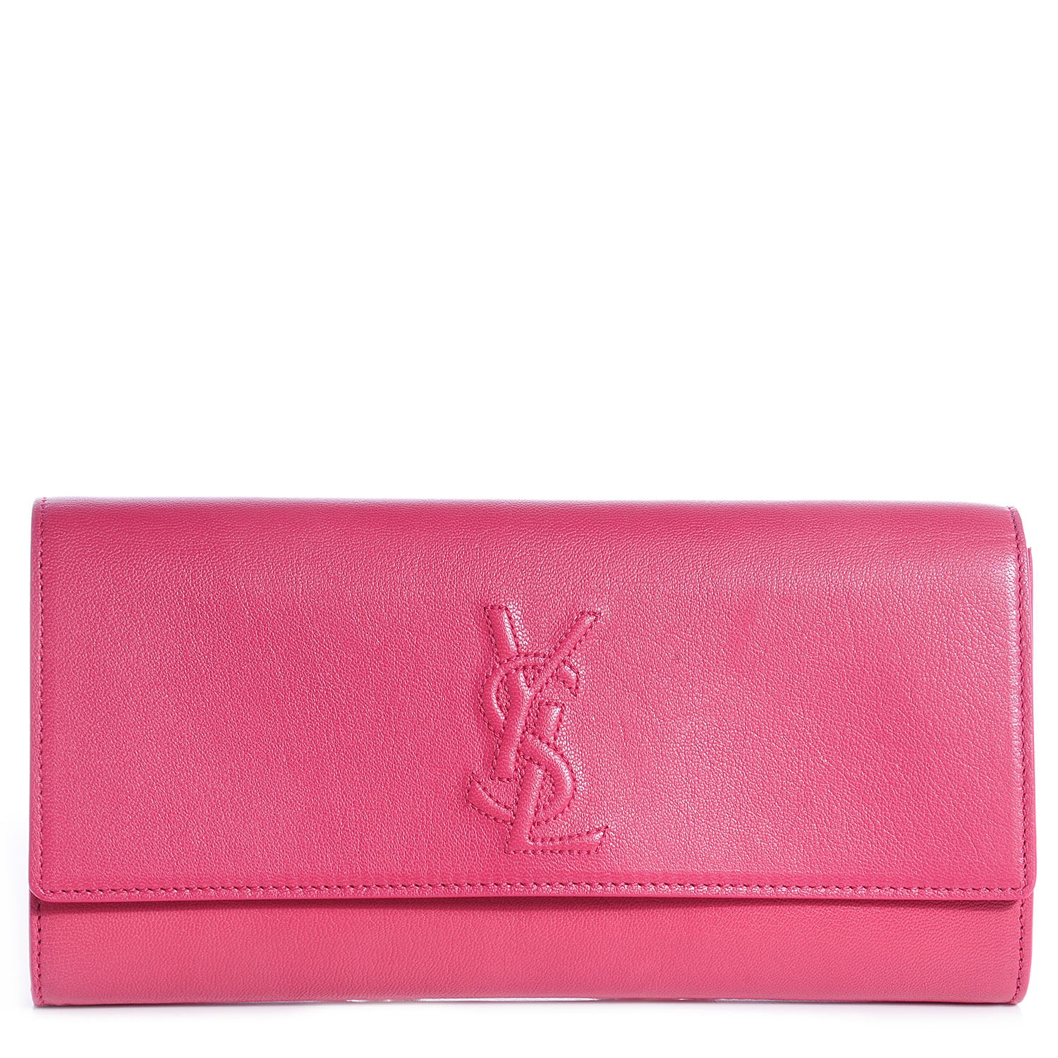 Saint Laurent Goatskin Small Belle de Jour Clutch Fuchsia 1 of 8