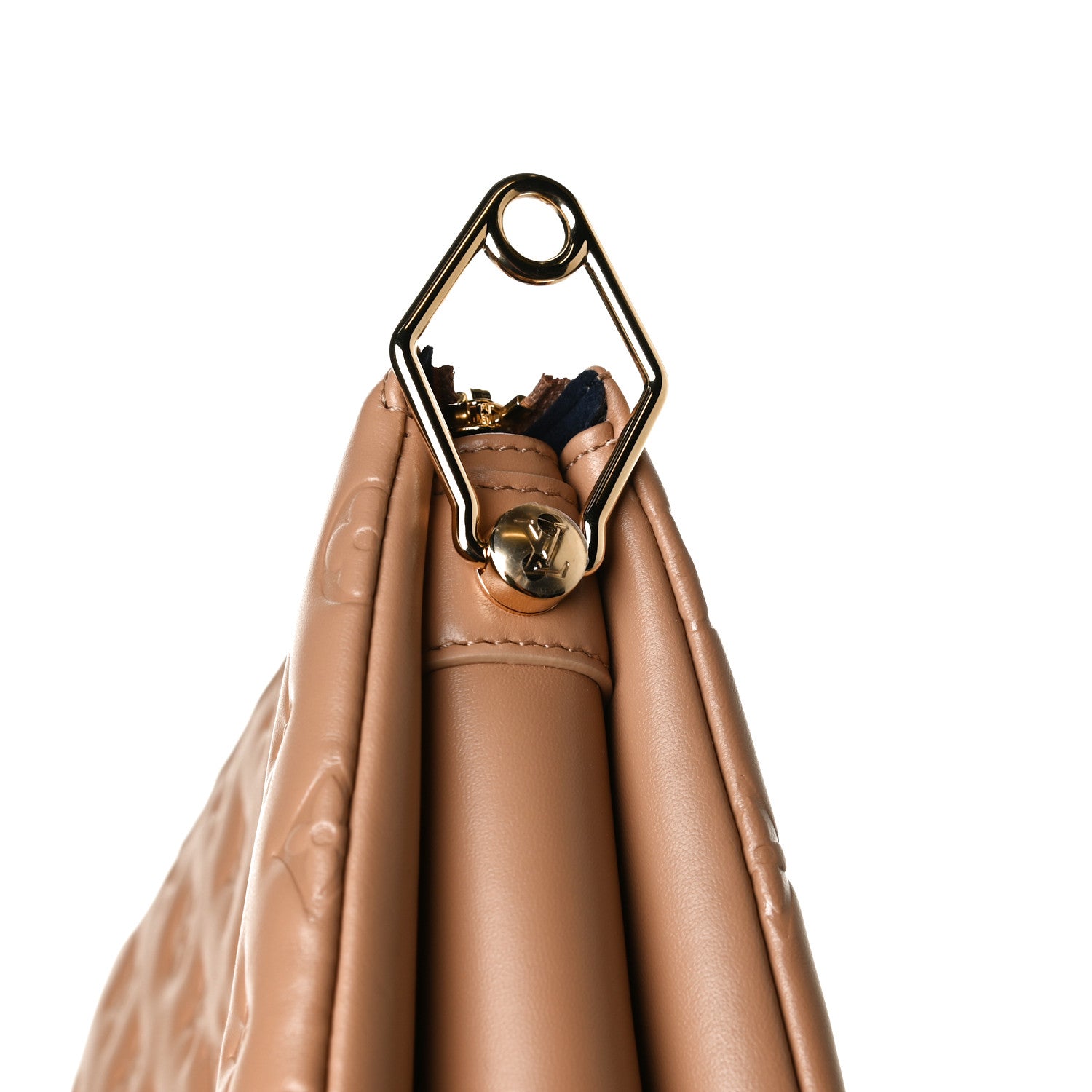 Louis Vuitton Lambskin Embossed Monogram Coussin PM Camel 11 of 14