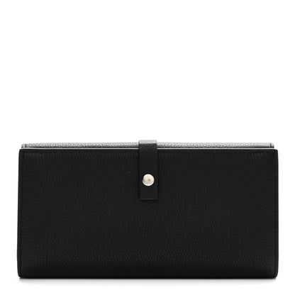Bottega Veneta Grained Calfskin Flap Wallet Black 1 of 9