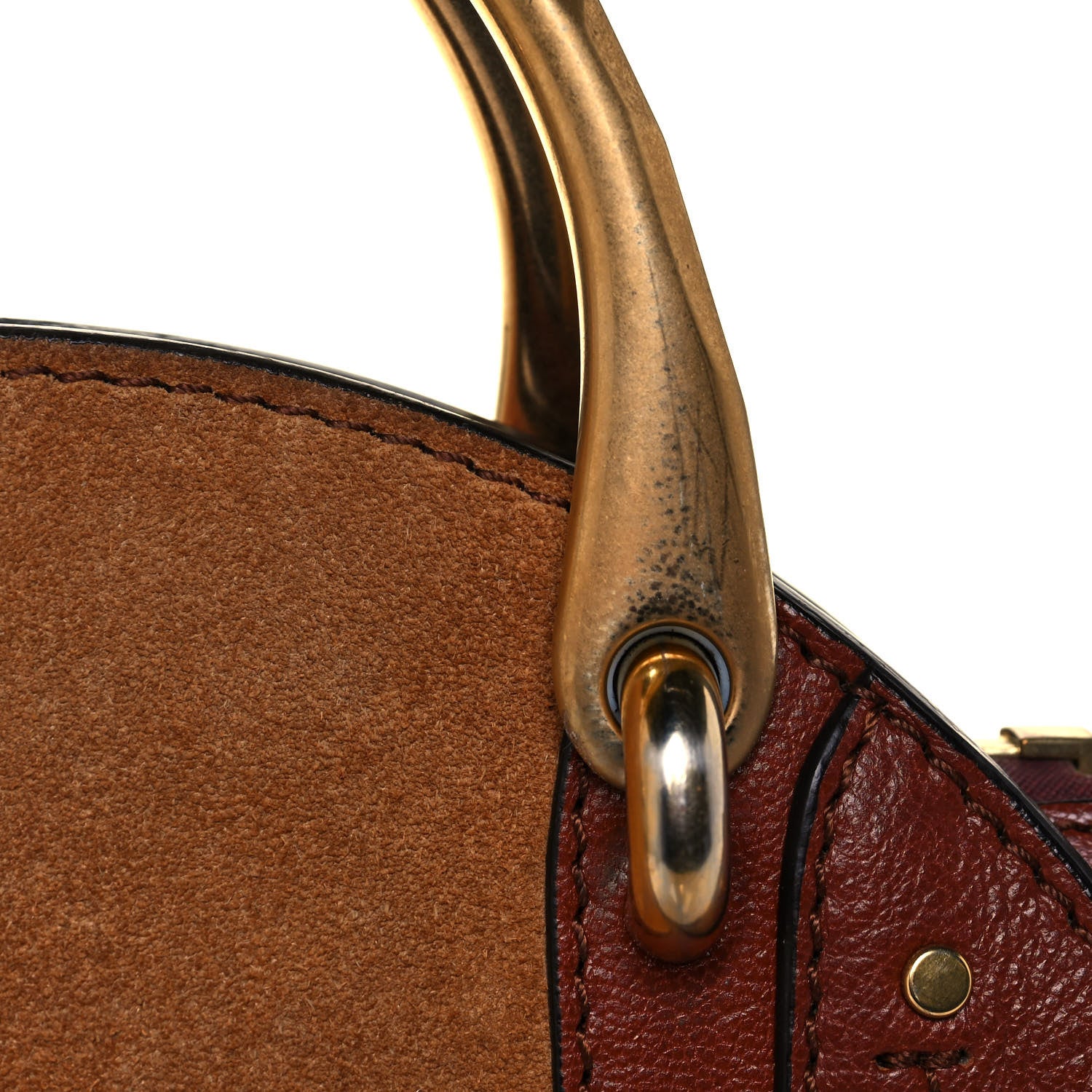 Chloe Shiny Goatskin Smooth Calfskin Suede Small Pixie Bag Saffron Red 14 of 14