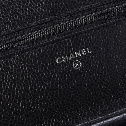 Chanel Caviar Quilted Wallet On Chain WOC Black 6 of 9