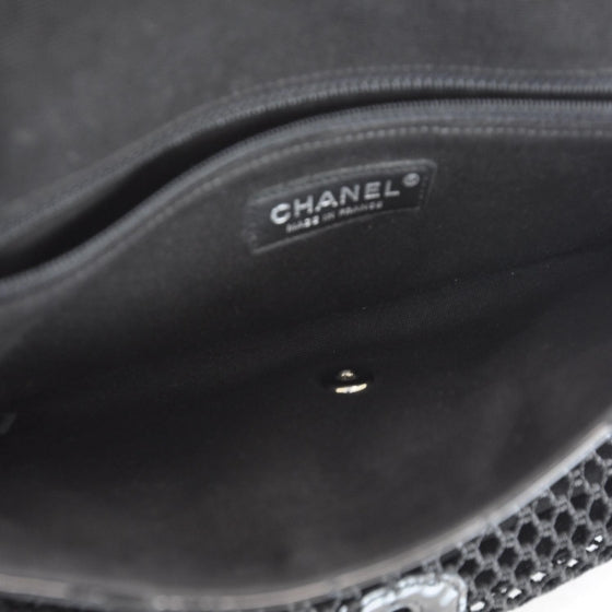 Chanel Patent Net Large La Madrague Tote Black 8 of 11