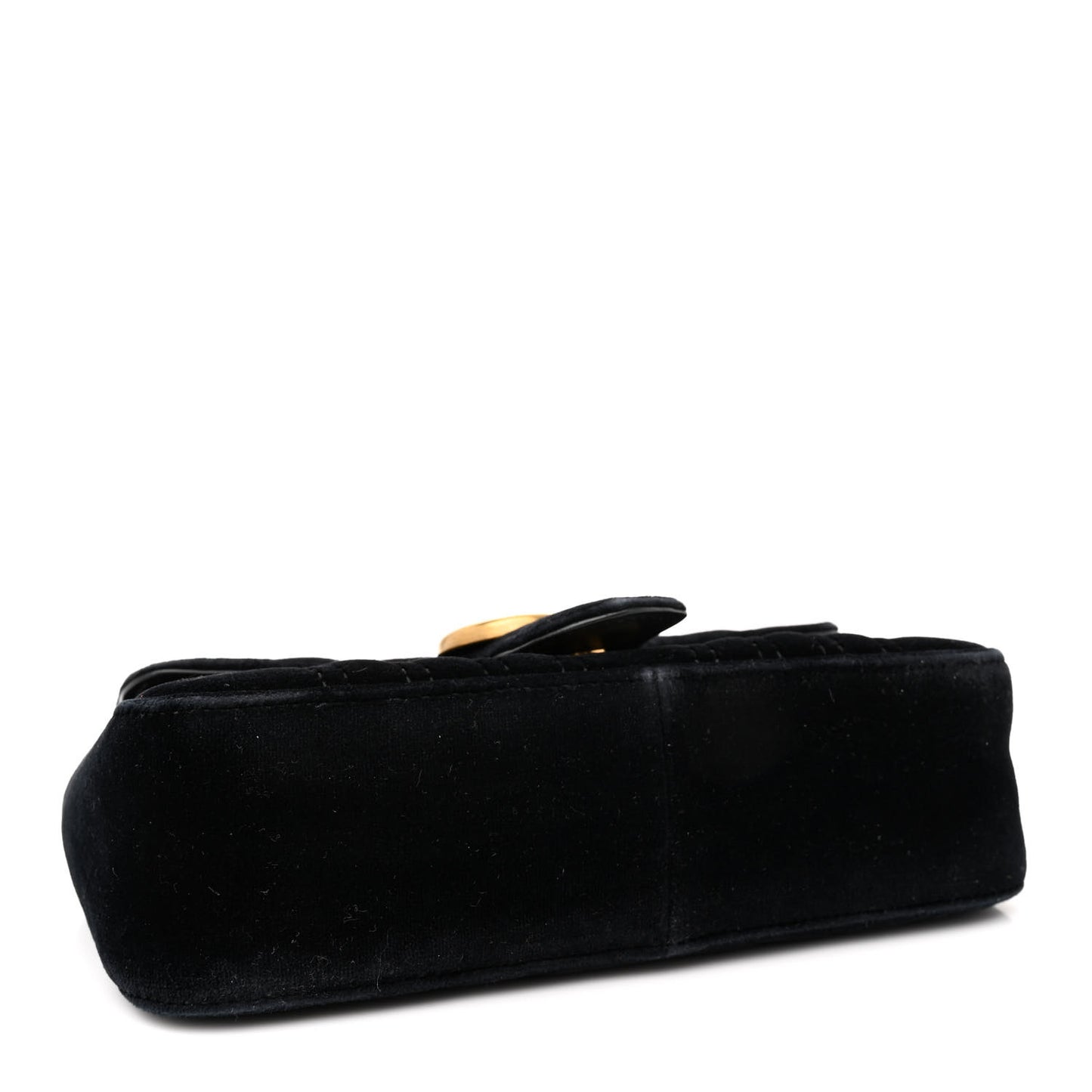 Velvet Matelasse Mini GG Marmont Shoulder Bag Black