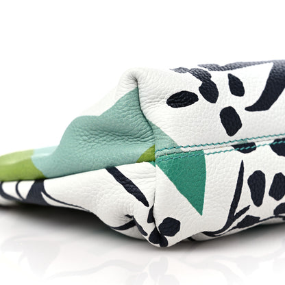 Burberry Prorsum Grained Calfskin Print Pouch Lawn Green Aqua Green 9 of 12