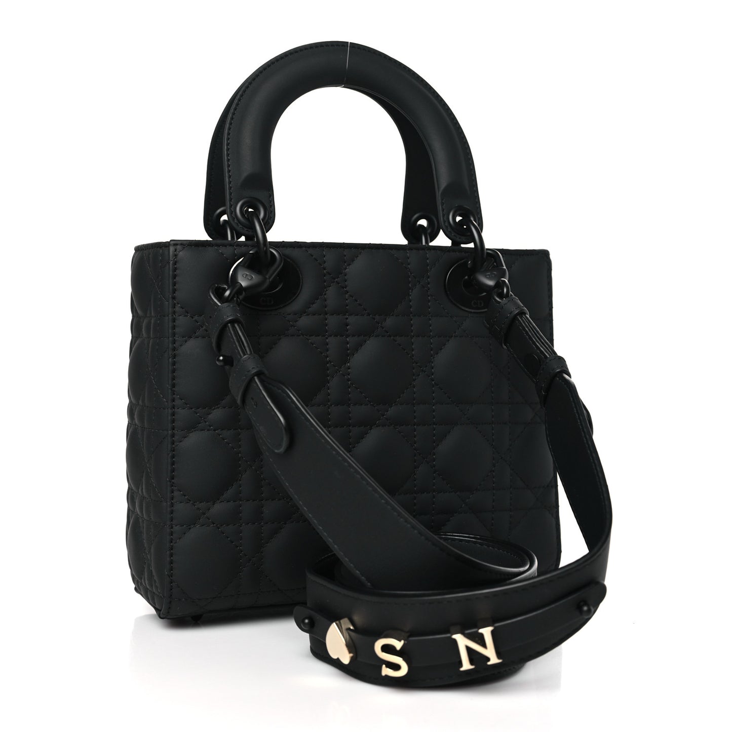 Ultra Matte Calfskin Cannage Small My ABCDior Lady Dior Black