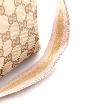 Gucci GG Monogram Web Double Pocket Belt Bag Gold Pink 17 of 17