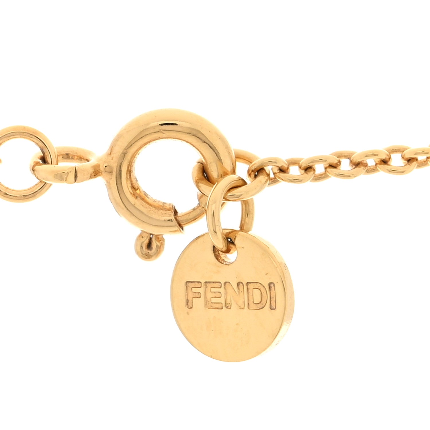Fendi Brass Crystal F is Fendi Necklace Gold 4 of 5