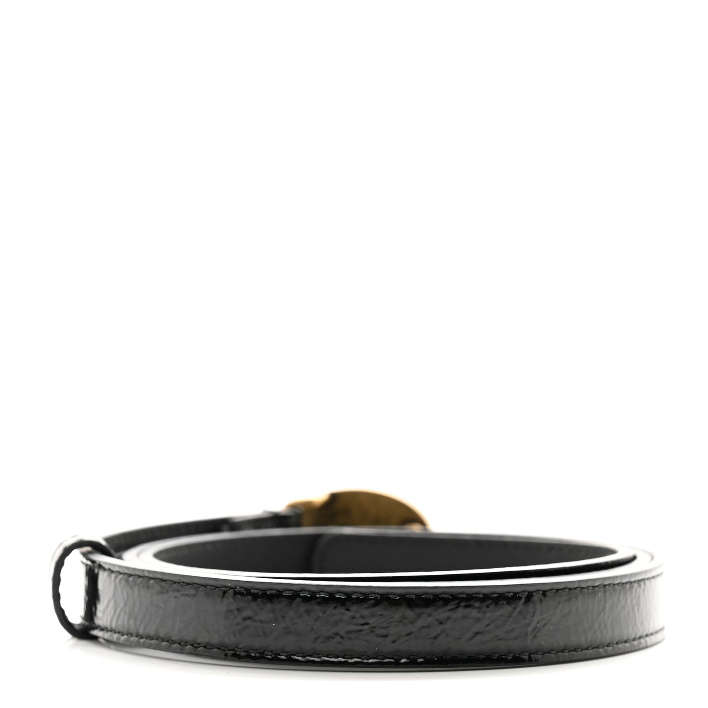 Skipper Calfskin Enamel GG 15mm Belt 90 36 Black