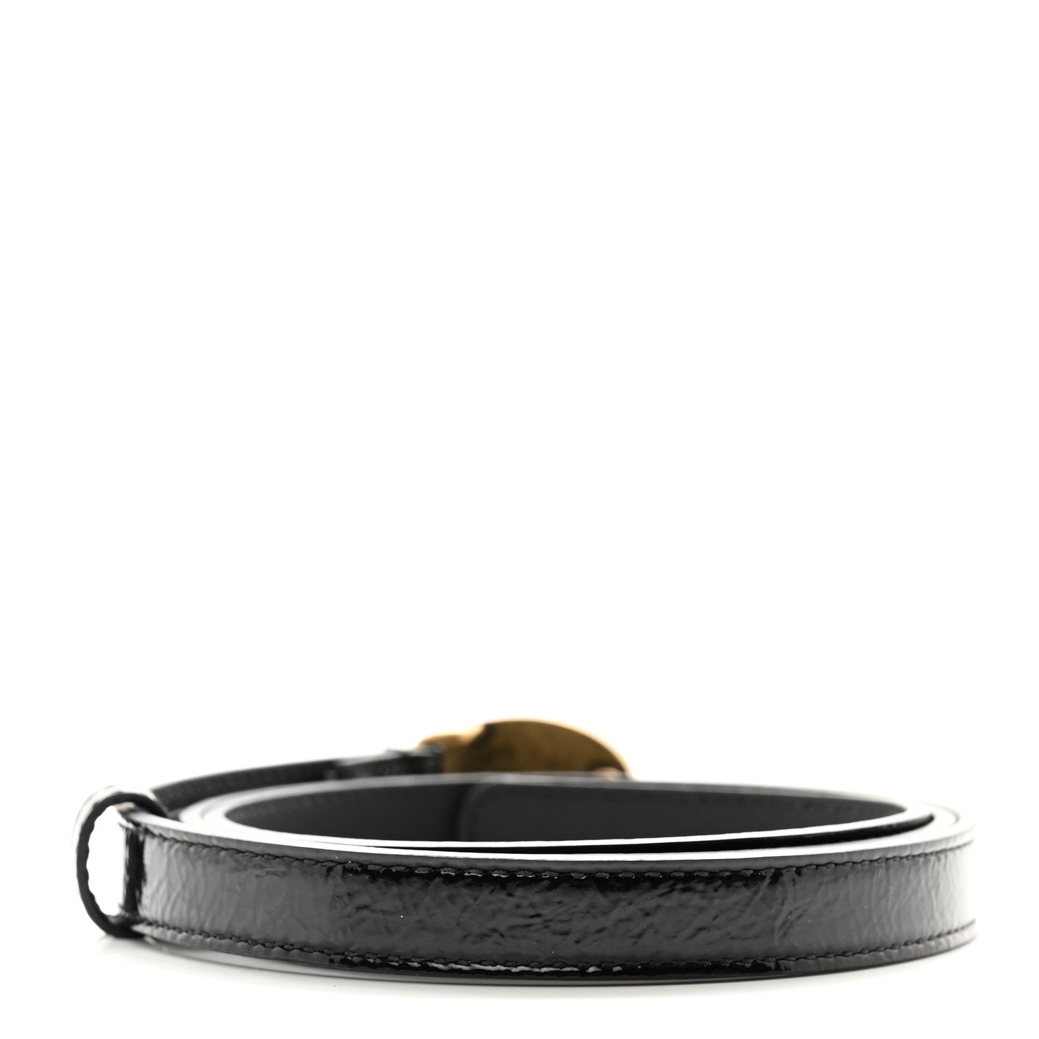 Gucci Skipper Calfskin Enamel GG 15mm Belt 90 36 Black 2 of 6